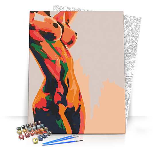 Női test - számfestő készlet