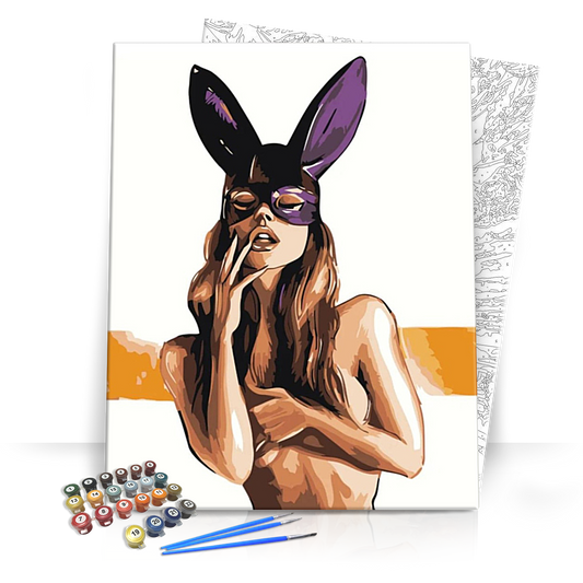 Nyuszi lány - számfestő készlet