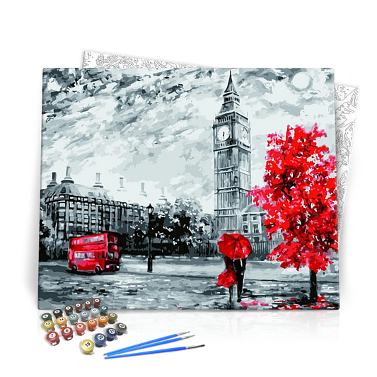 Őszi Big Ben - számfestő készlet