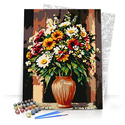 Őszi margaréta varázs - számfestő készlet