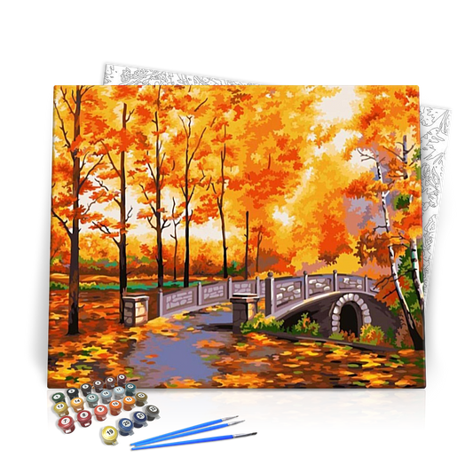 Őszi park - számfestő készlet