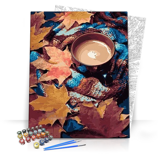 Őszi reggel - számfestő készlet