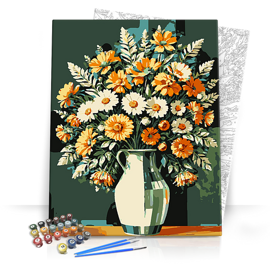 Őszi színek tündöklése - számfestő készlet