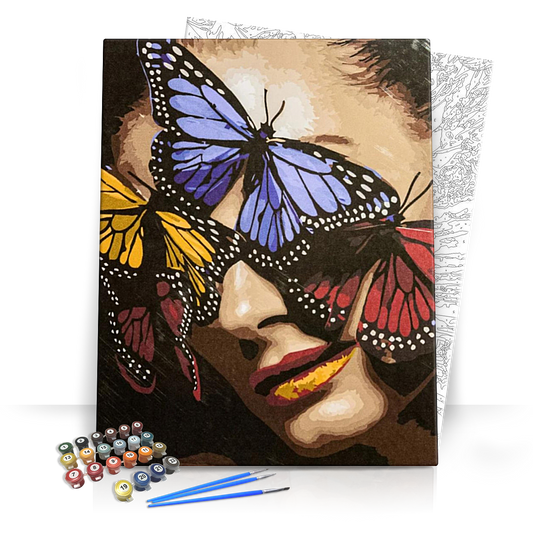 Pillangó arc - számfestő készlet