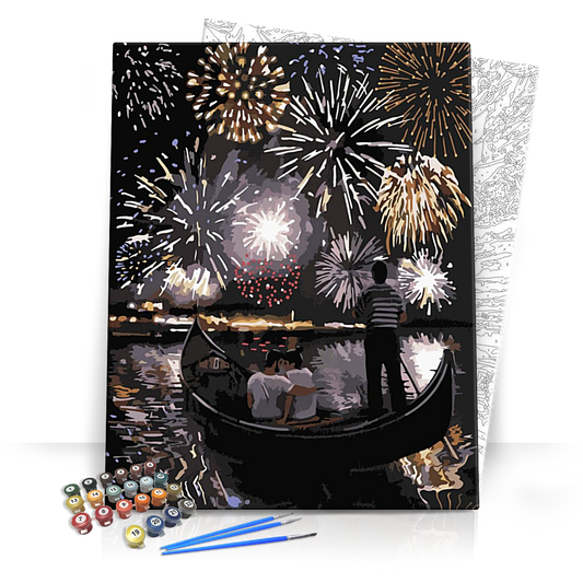 Romantikus tüzijáték - számfestő készlet