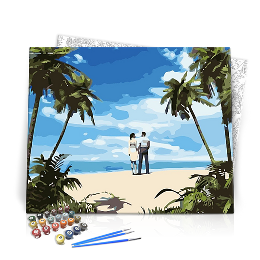 Séta a Tengerparton - számfestő készlet