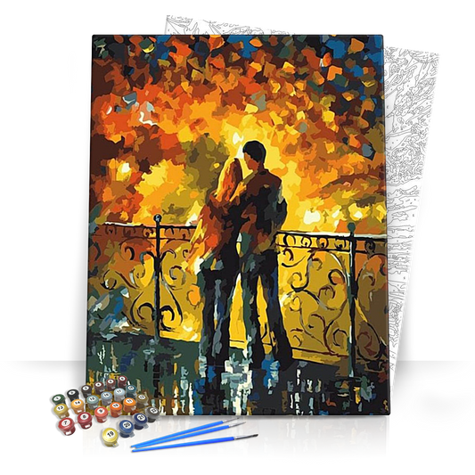 Szerelmesek a Hídon - számfestő készlet