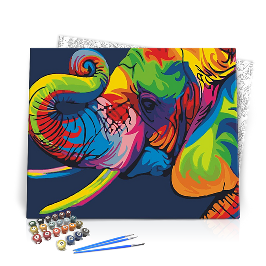 Színes Elefánt - számfestő készlet