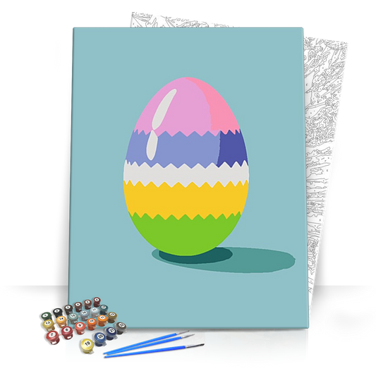 Színes Festett Tojás - húsvéti számfestő készlet