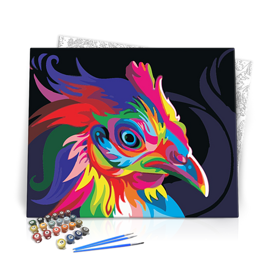 Színes Kakas - számfestő készlet