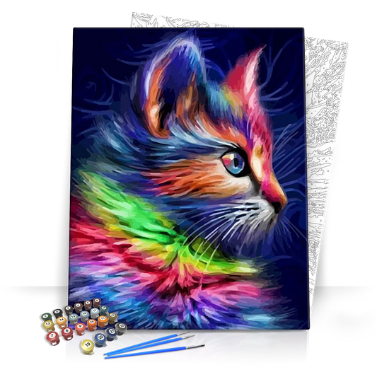 Színes kiscica - számfestő készlet