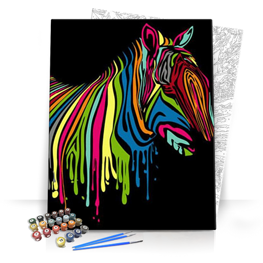 Színes zebra - számfestő készlet