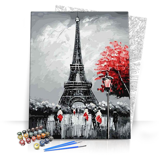 Szürke Párizs - számfestő készlet