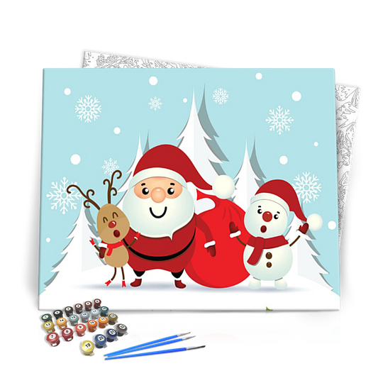 Télapó és barátai - számfestő készlet