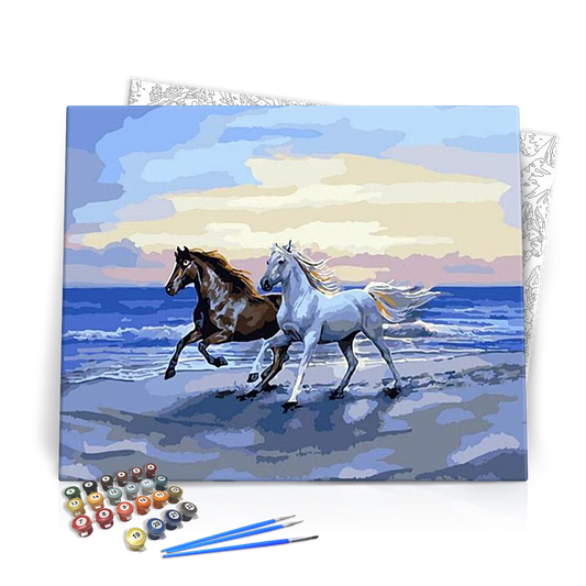 Tengerparti vágta - számfestő készlet