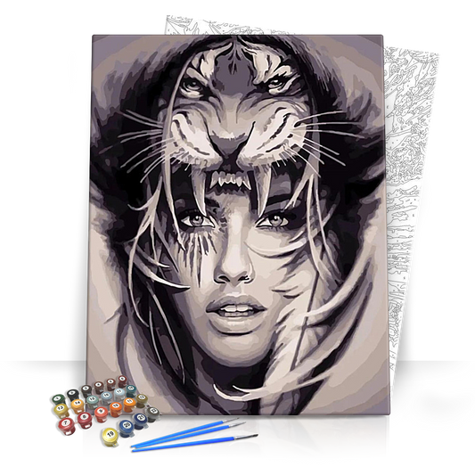 Tigris állarc - számfestő készlet