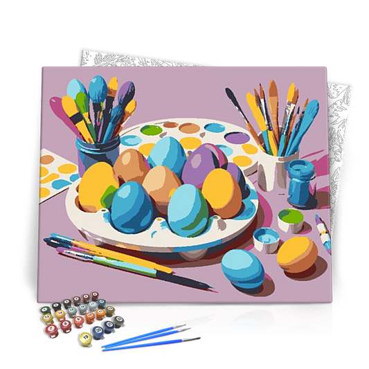 Tojásfestés - húsvéti számfestő készlet