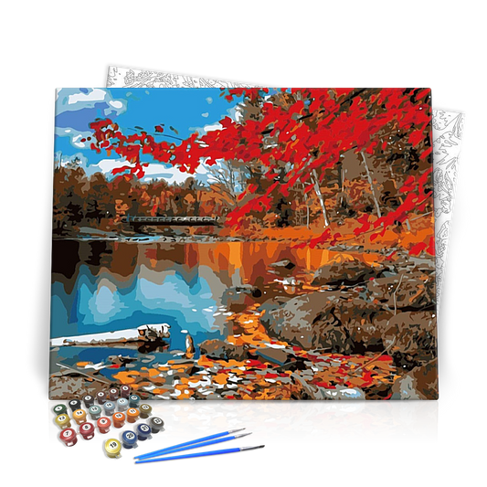 Tópart Ősszel - számfestő készlet