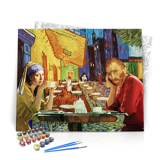 Van Gogh a teraszon - számfestő készlet