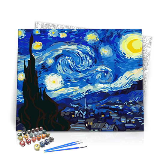 Van Gogh Csillagos Éj - számfestő készlet