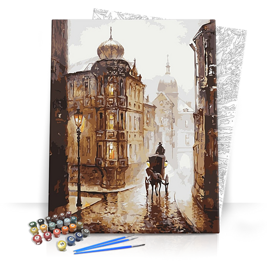 Városi Lovaskocsi - számfestő készlet