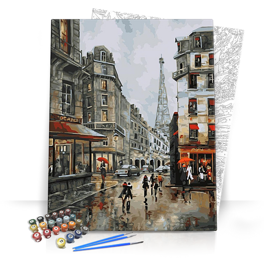 Városi zápor - számfestő készlet