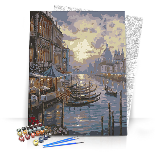 Velencei Gondolák - számfestő készlet