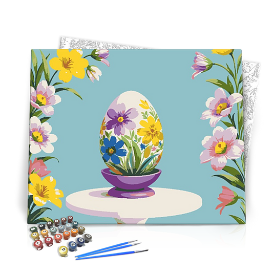 Virágos Kert Tojása - húsvéti számfestő készlet