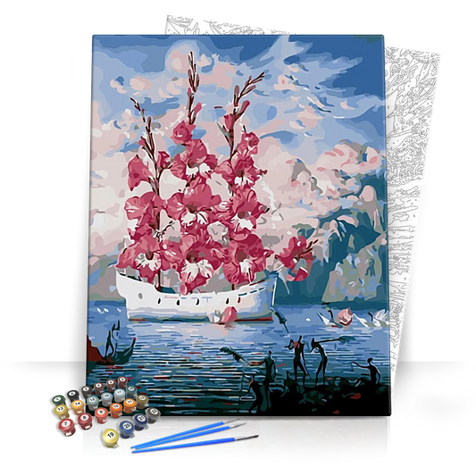 Virágvitorla - számfestő készlet