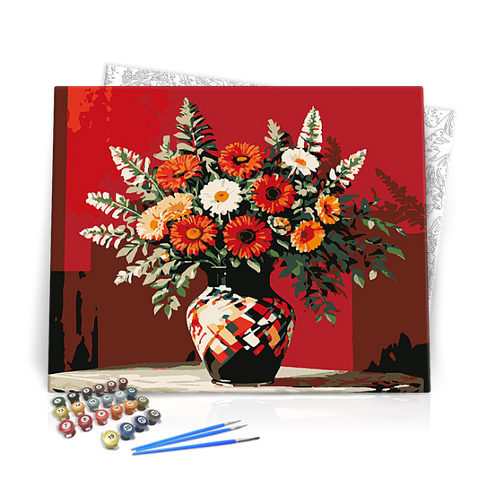 Vörös árnyalatok - számfestő készlet