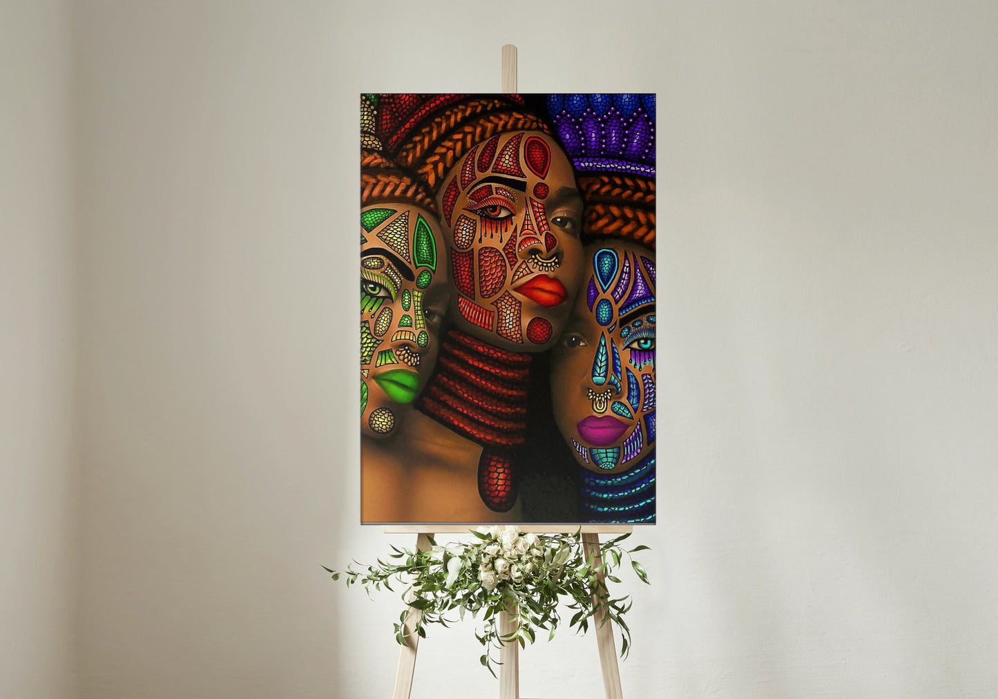 Afrikai Művészeti Nők - számfestő készlet