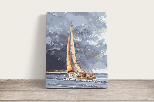 Akvarell Csónakok - számfestő készlet