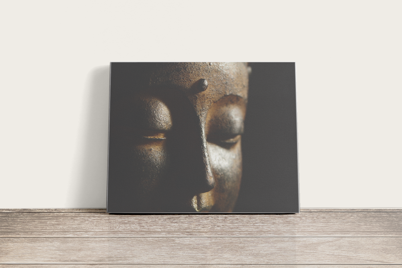 Buddha sötétben - vászonkép
