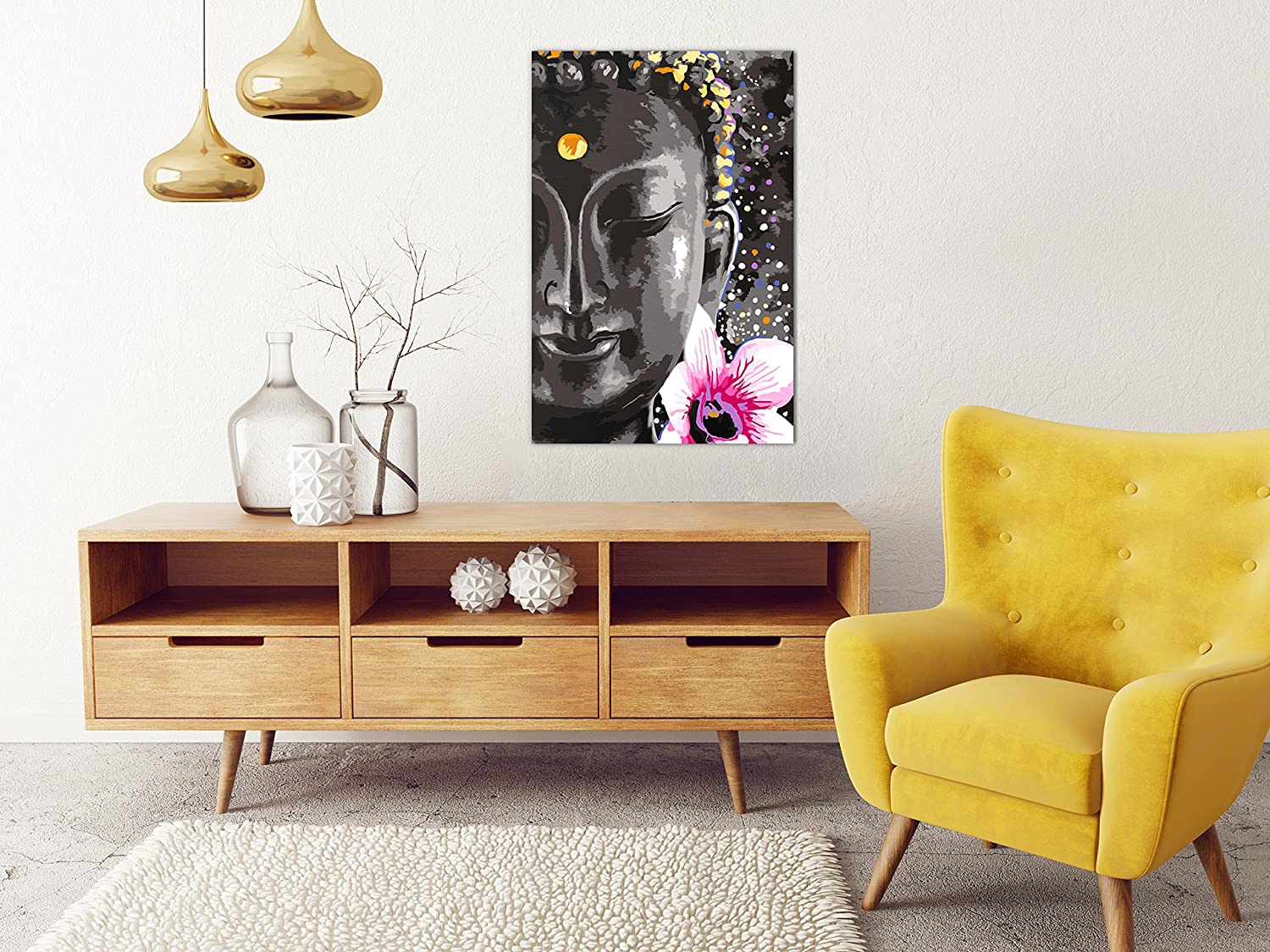 Buddha Virággal - számfestő készlet