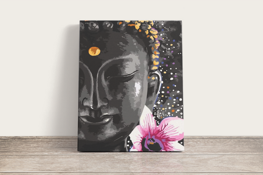 Buddha Virággal - számfestő készlet