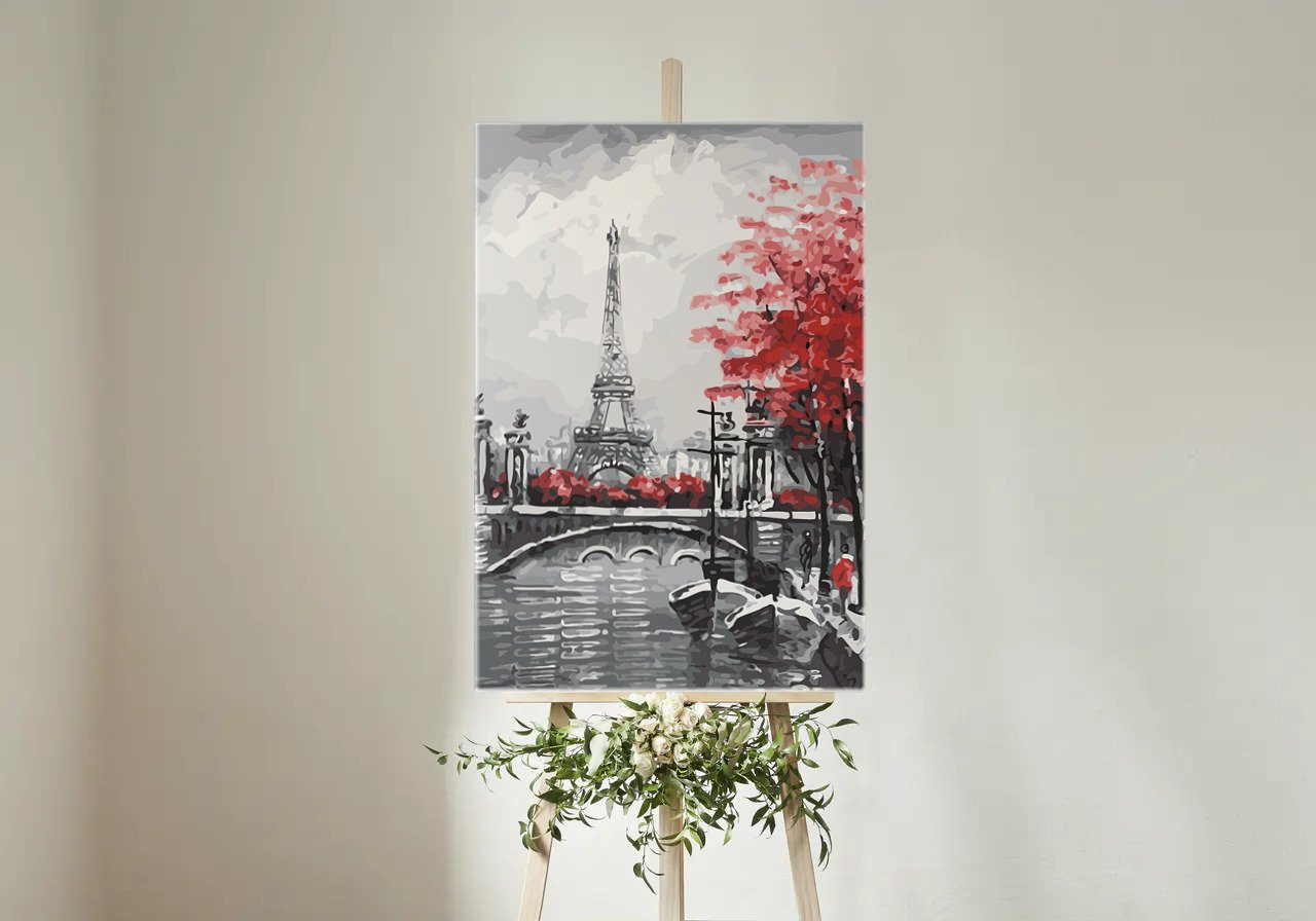 Eiffel Torony a Folyóról - számfestő készlet