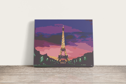 Eiffel Torony Hajnalban - számfestő készlet
