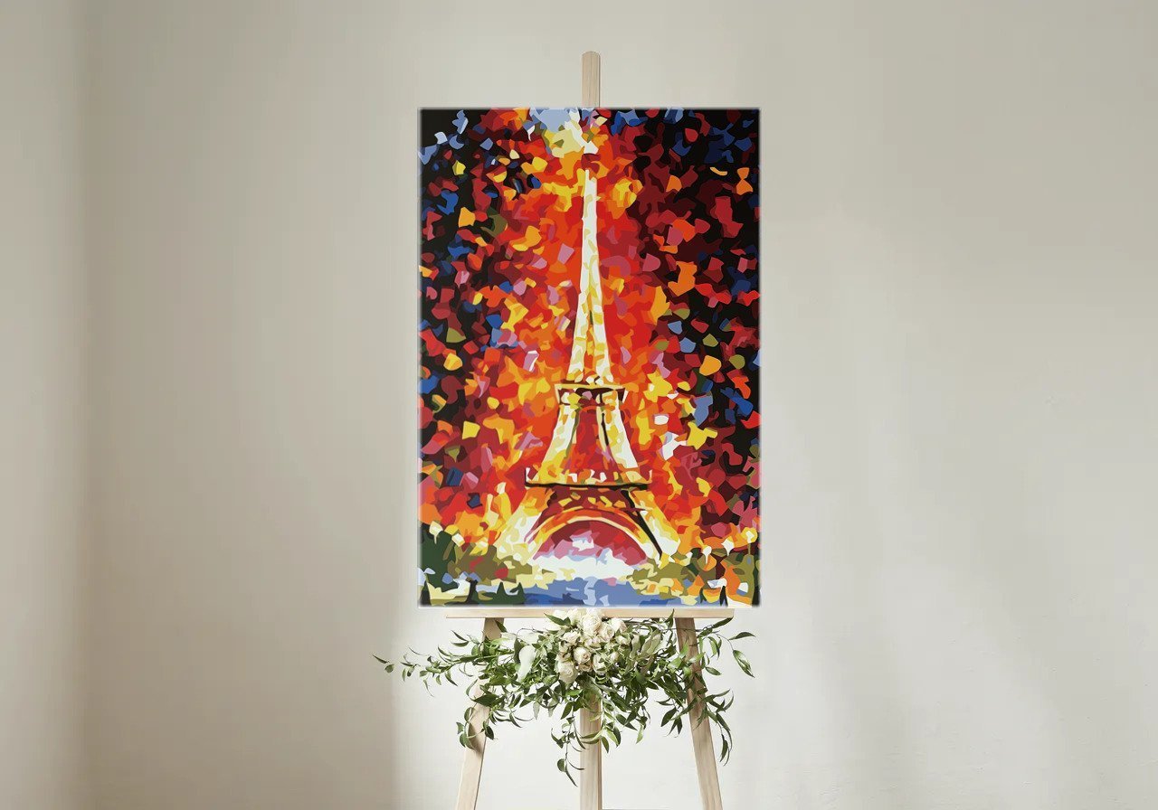Eiffel Torony Ősszel - számfestő készlet