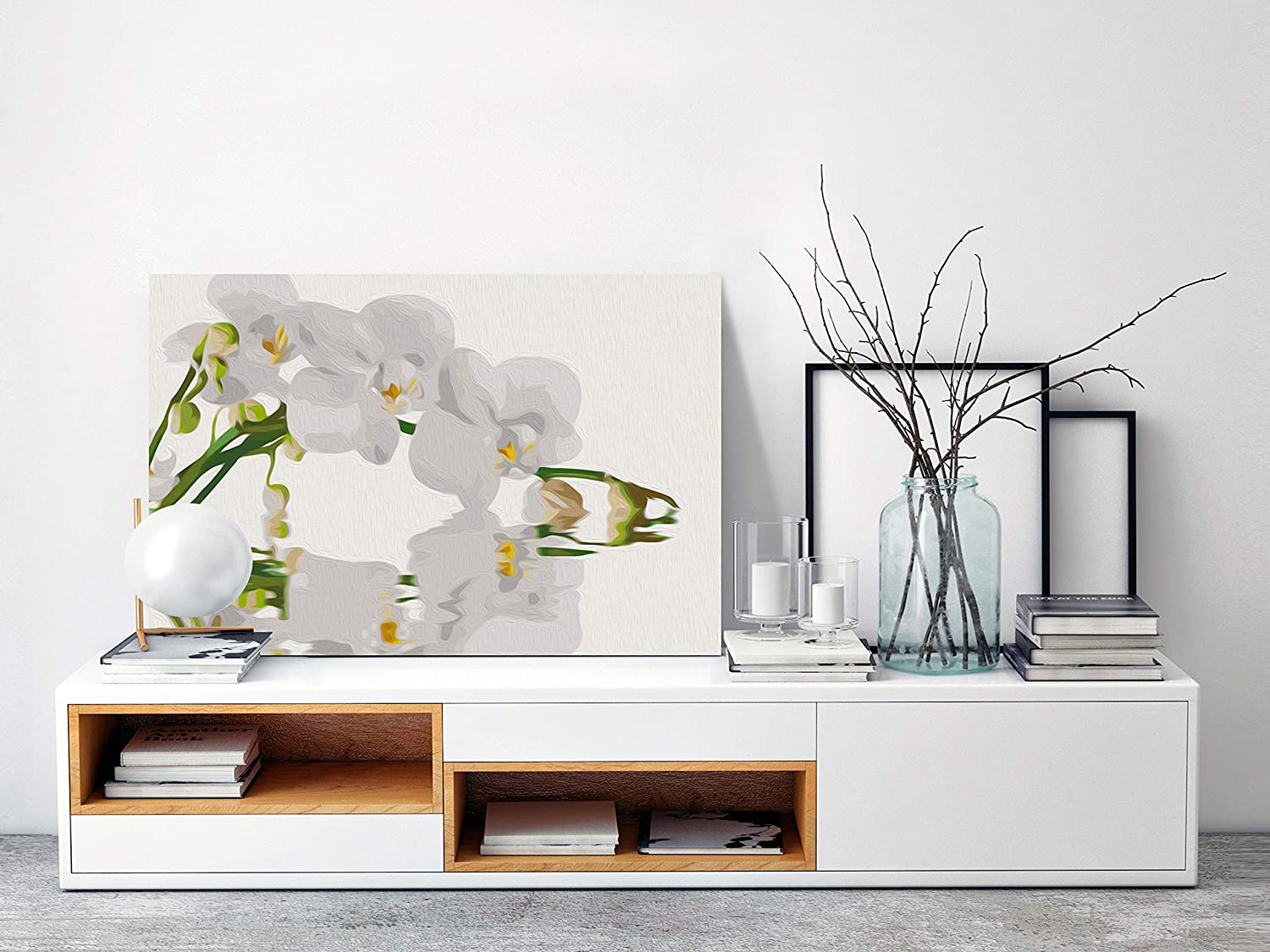 Fehér Orchidea - számfestő készlet