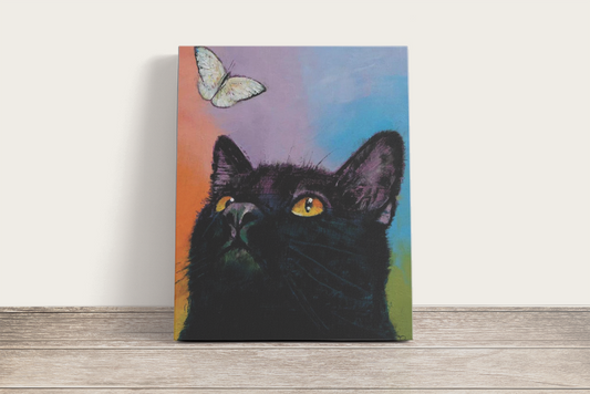 Fekete Macska És Pillangó - számfestő készlet
