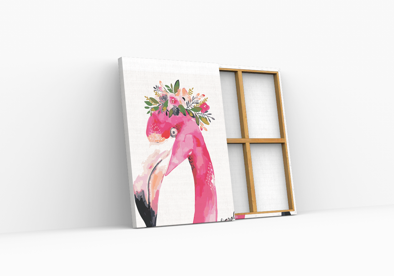 Flamingo Fej - számfestő készlet