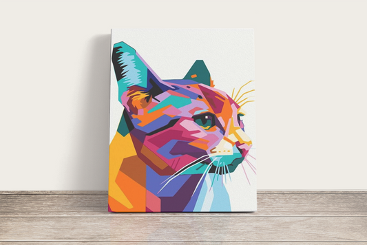 Geometriai Macska - számfestő készlet