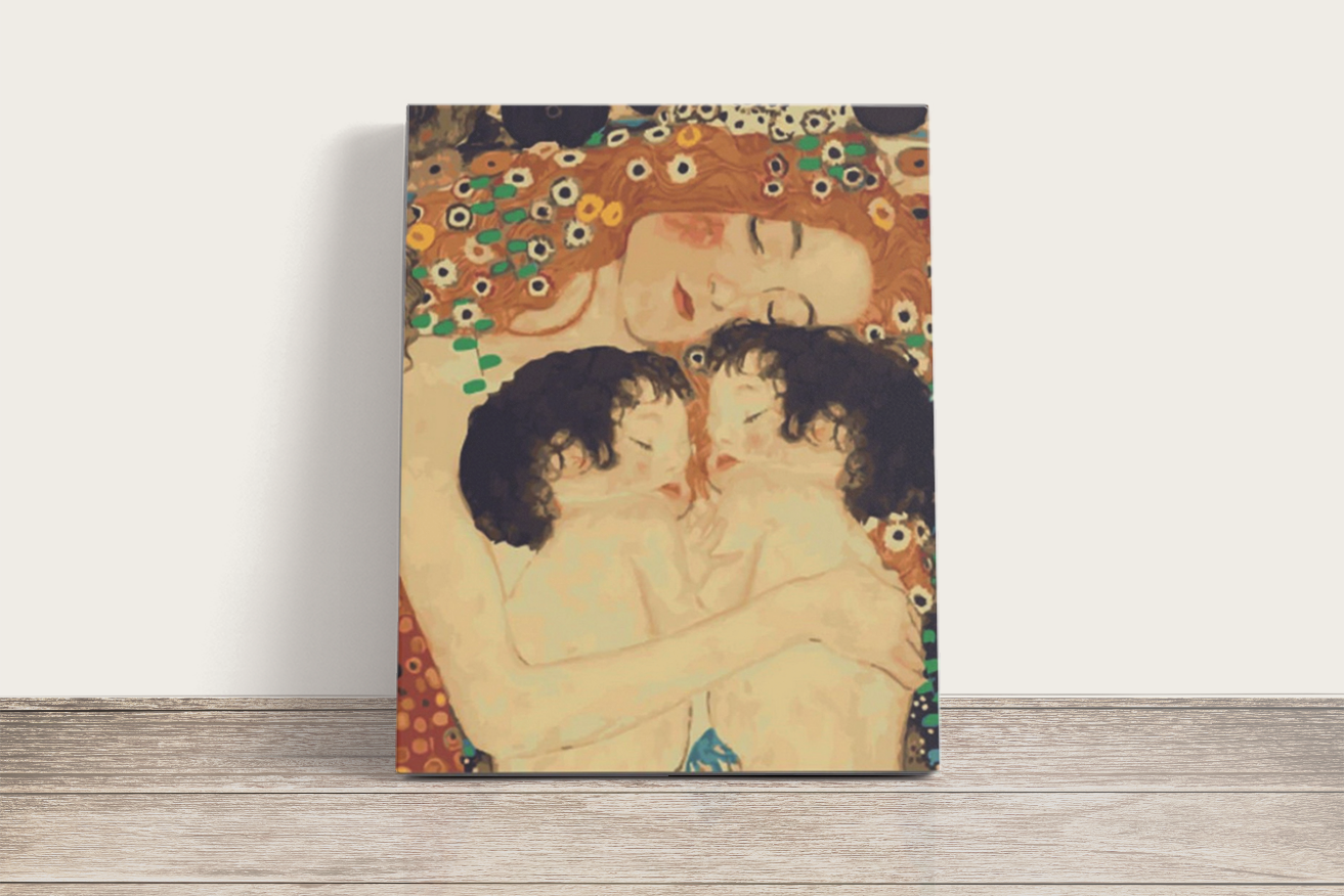 Gustav Klimt - Anya és Gyermek - számfestő készlet