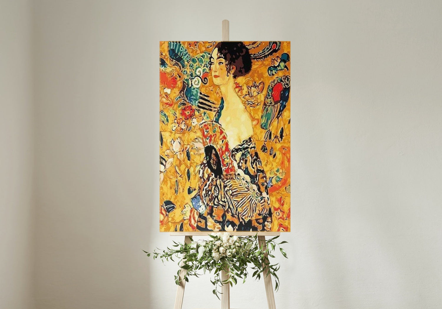Gustav Klimt - Hölgy Legyezővel - számfestő készlet