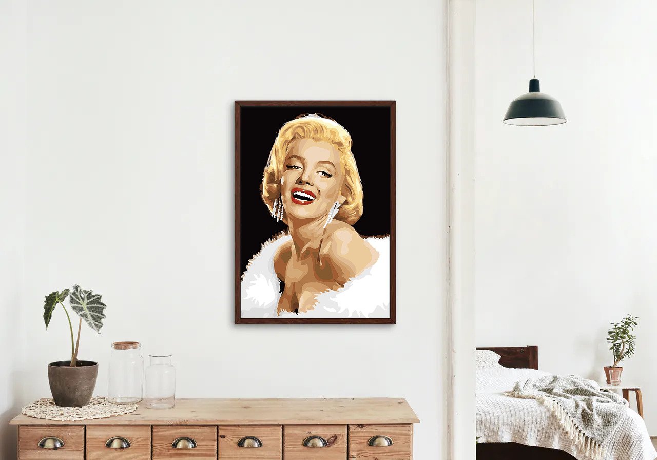 Gyönyörű Marilyn Monroe - számfestő készlet