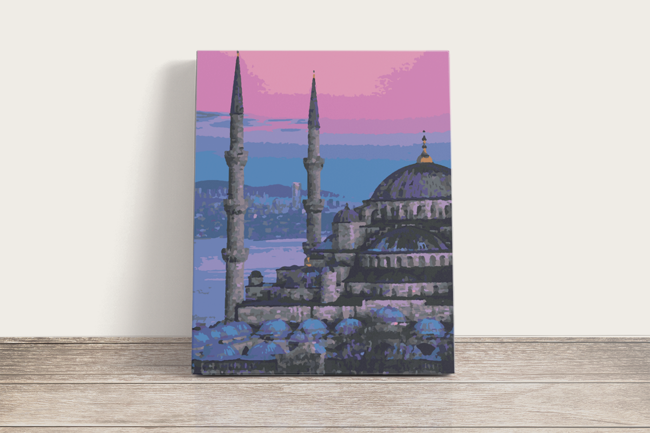 Isztambul naplemente - számfestő készlet