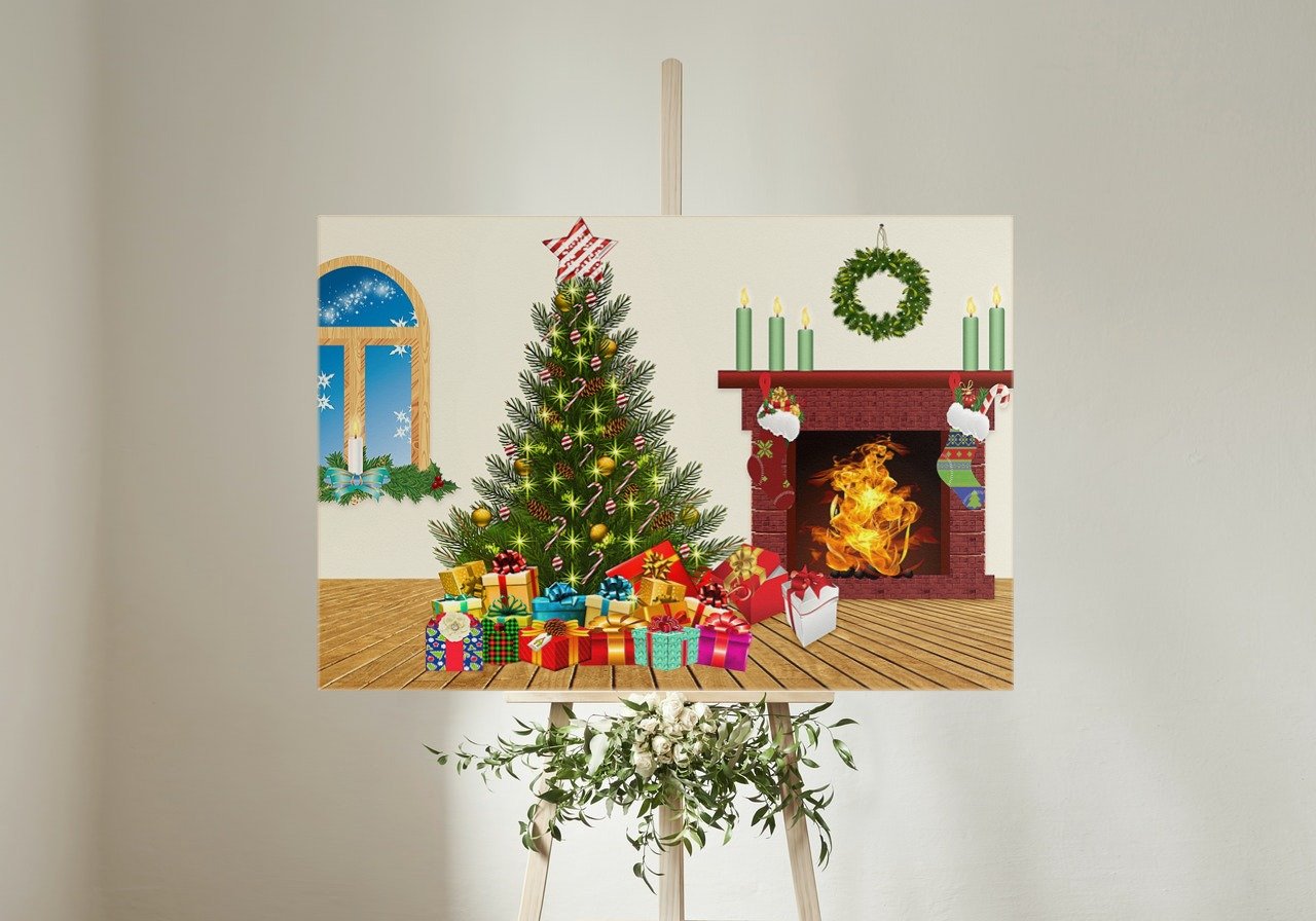 Karácsonyfa- számfestő készlet