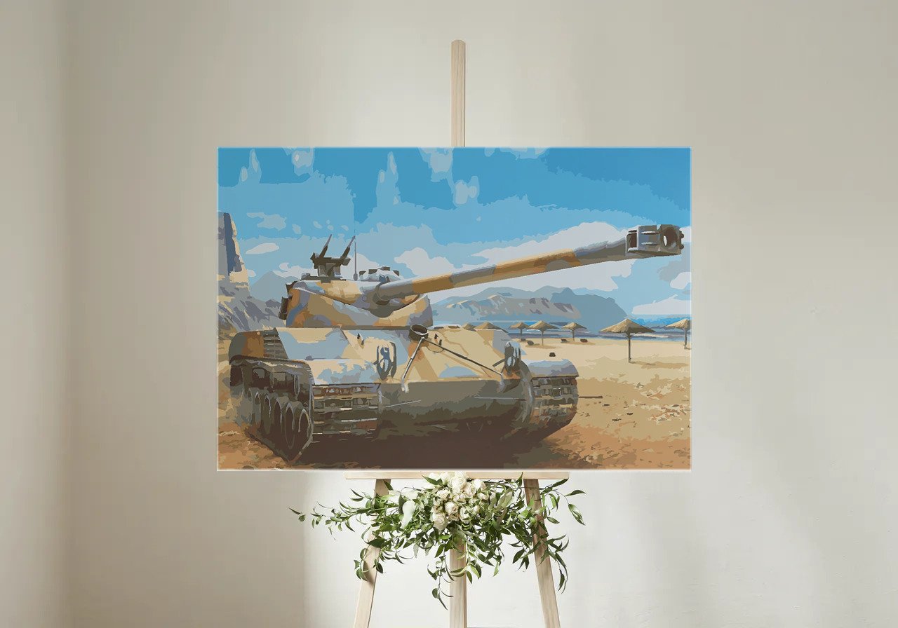 Katonai Tank - számfestő készlet