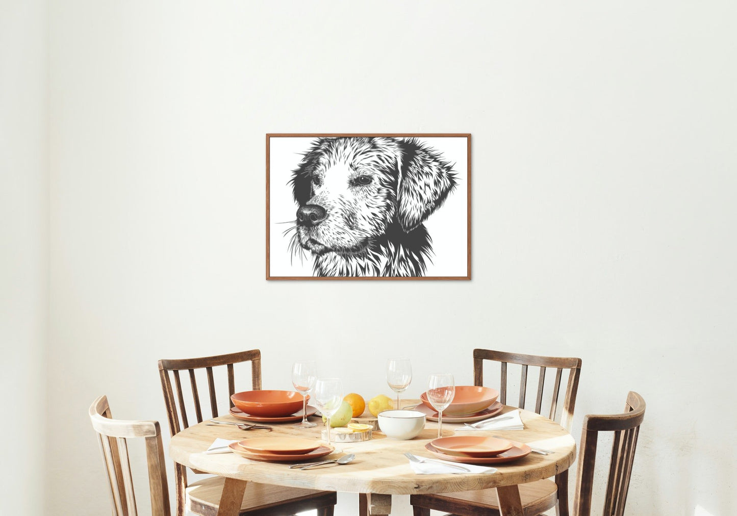 Kutya portré - vászonkép