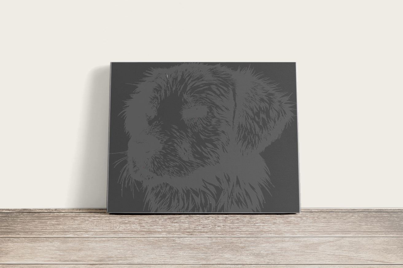 Kutya portré - vászonkép